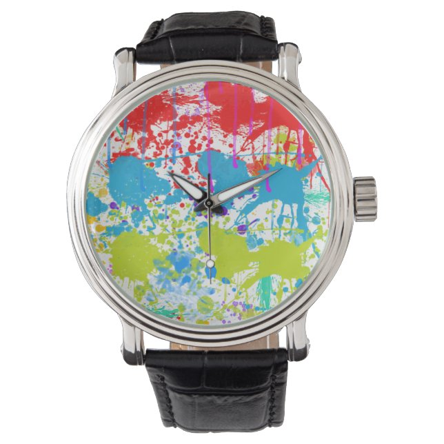 Reloj De Pulsera Paint Splatter (Anverso)