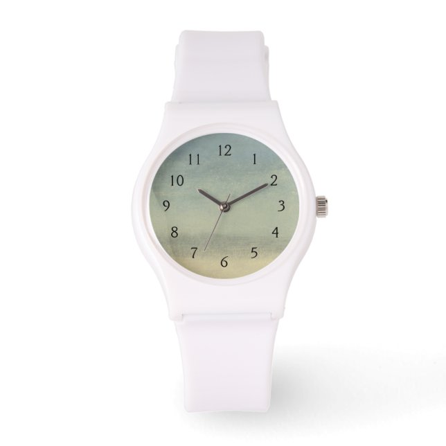 Reloj De Pulsera Paisaje abstracto con cielo sobredimensionado (Anverso)
