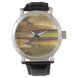 Reloj De Pulsera Paisaje abstracto del tono de la tierra
