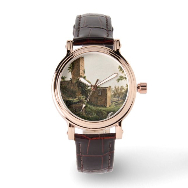 Reloj De Pulsera Paisaje con ruinas (antiguo edificio en ruinas) (Anverso)