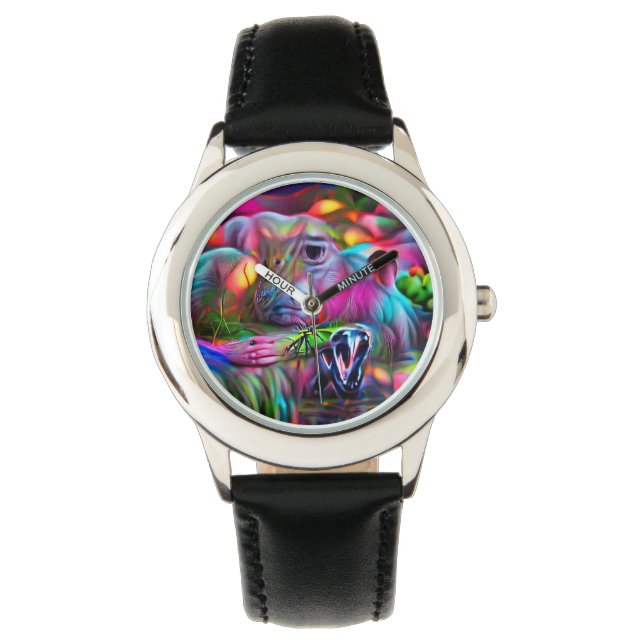 Reloj De Pulsera Paisaje de ensueño vivo: Agrizoofobia (Anverso)