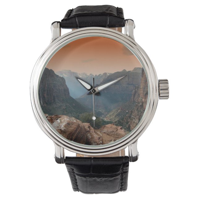 Reloj De Pulsera Paisaje de las montañas del Parque Nacional de Zio (Anverso)