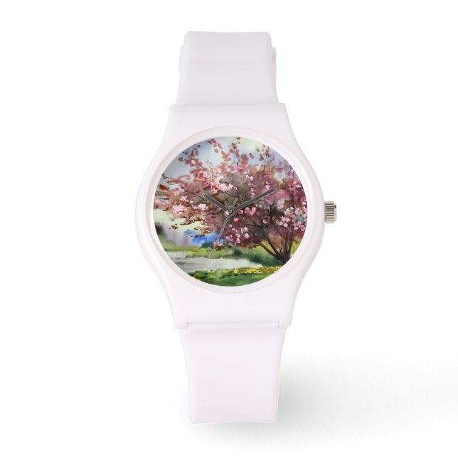 Reloj De Pulsera Paisaje de pintura de acuarela (Anverso)