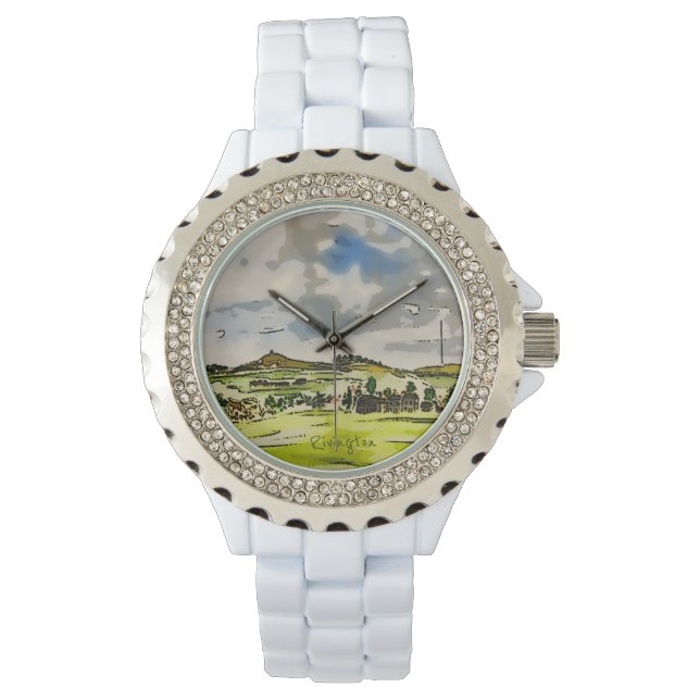 Reloj De Pulsera Paisaje de Rivington Winter Hill (Anverso)
