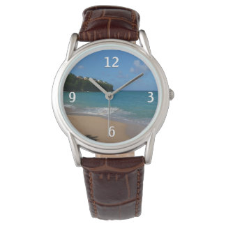 Reloj De Pulsera Paisaje de vacaciones tropicales en la playa de Sa