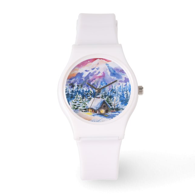 Reloj De Pulsera Paisaje invernal (Anverso)