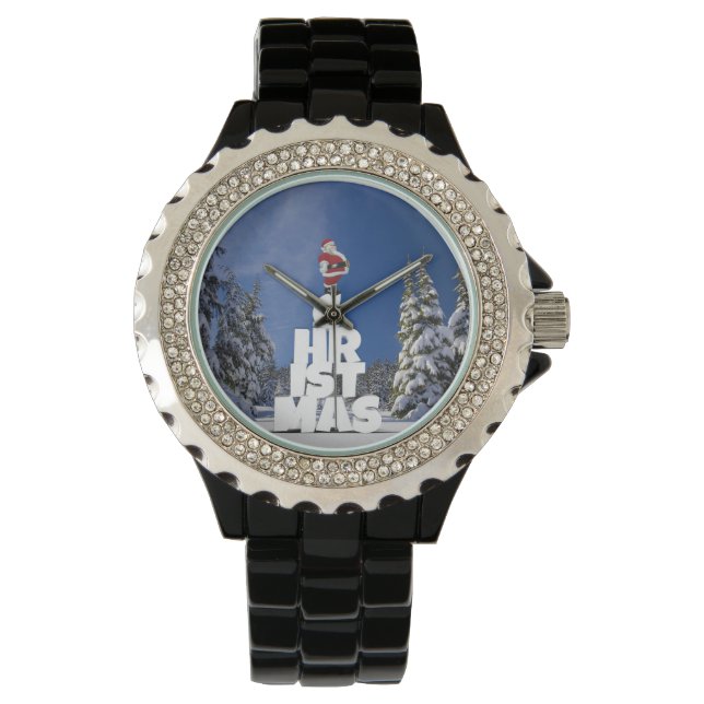 Reloj De Pulsera paisaje invernal de los navidades (Anverso)