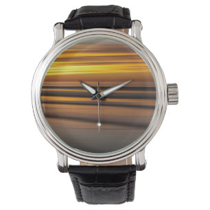 Reloj De Pulsera Paisaje marino abstracto al atardecer, CA