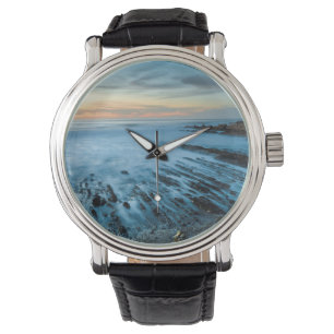 Reloj De Pulsera Paisaje marino azul al atardecer, California