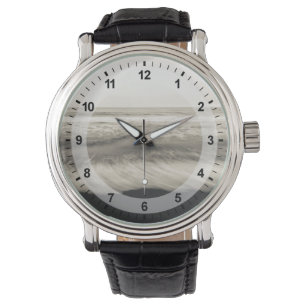 Reloj De Pulsera Paisaje marino en B&W, Hawái