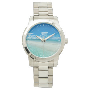 Reloj De Pulsera Paisaje marino tropical azul, Palaos