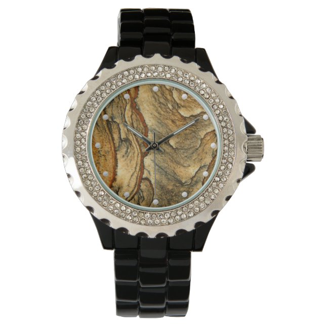 Reloj De Pulsera paisaje natural jasper gemstone foto (Anverso)