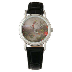 Reloj De Pulsera Paisaje tropical con 10 Hummingbirds Heade