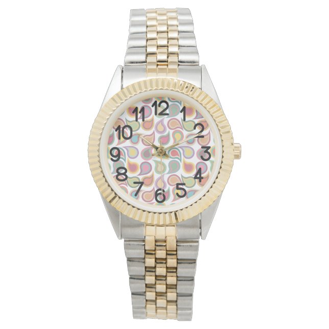 Reloj De Pulsera Paisleys concéntricos (Anverso)