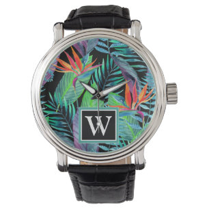 Reloj De Pulsera Pájaro Acuarela De Paraíso   Añadir su inicial