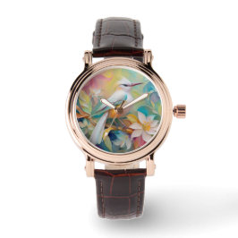 Reloj De Pulsera Pájaro de Fantasía Rumped Dorado