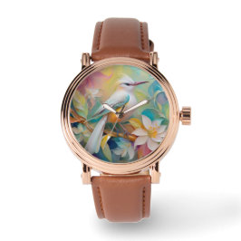 Reloj De Pulsera Pájaro de Fantasía Rumped Dorado