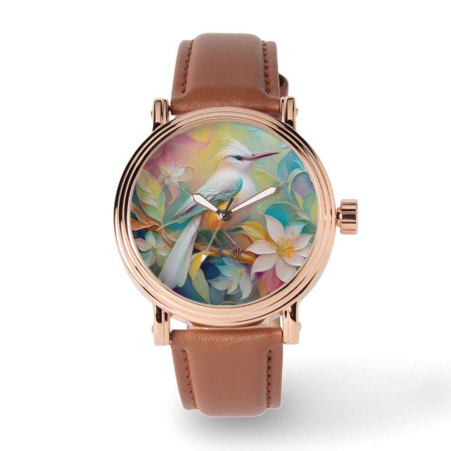 Reloj De Pulsera Pájaro de Fantasía Rumped Dorado (Anverso)