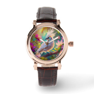 Reloj De Pulsera Pájaro de pluma Rubor reposado juvenil palpitando