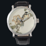 Reloj De Pulsera Pájaro oriental encaramado en rama<br><div class="desc">Esta imagen de arte muestra una imagen nítida y vívida de un ave oriental encaramada en una rama. Debajo hay una flor naranja con un alto grado de precisión de color. Esta fina estampada contemporánea de arte de inspiración oriental le dará carácter a cualquier pared de su casa.</div>
