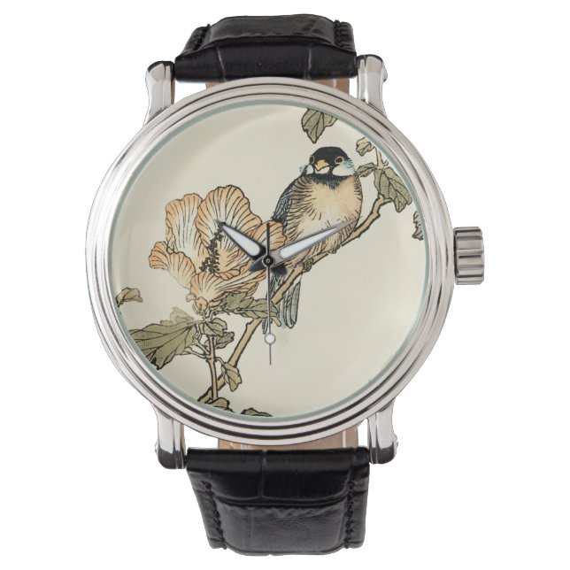 Reloj De Pulsera Pájaro oriental encaramado en rama (Anverso)
