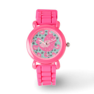 Reloj De Pulsera Pájaros y flores de polka
