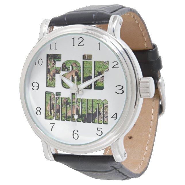 Reloj De Pulsera Palabra de jerga de Dinkum Aussie justa con cangur (Angular)