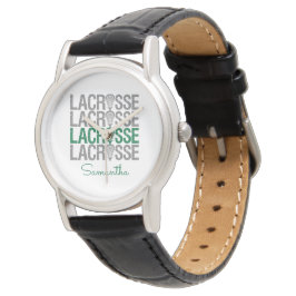 Reloj De Pulsera Palabra Lacrosse con problemas verdes