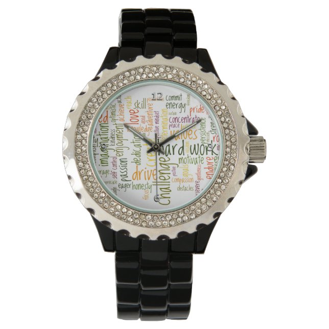 Reloj De Pulsera Palabras motivacionales #2 actitud positiva (Anverso)