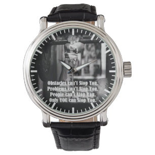 Reloj De Pulsera Palabras motivacionales - Los obstáculos no pueden