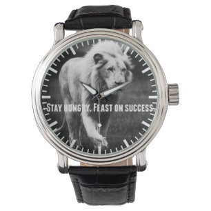 Reloj De Pulsera Palabras motivacionales: Permanezca hambriento, fe
