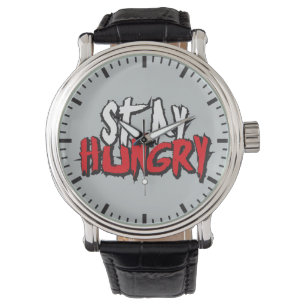 Reloj De Pulsera Palabras motivacionales - Sigue con hambre