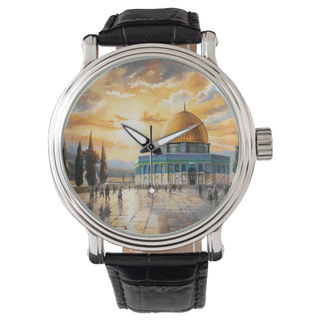Reloj De Pulsera Palestina, Mezquita Al-Aqsa (Anverso)