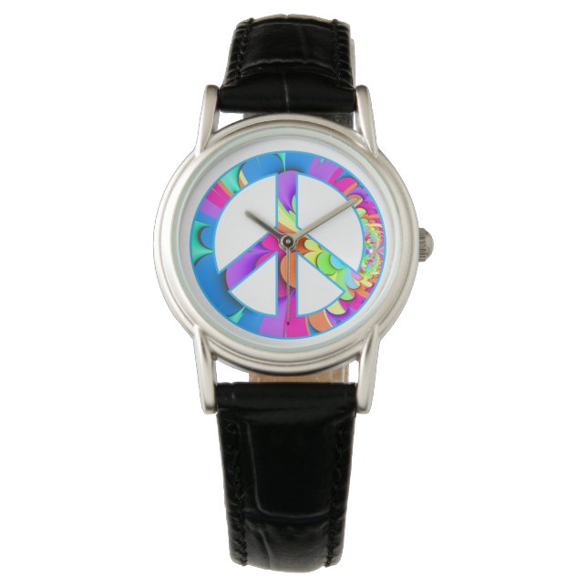 Reloj De Pulsera Paleta de verano de signo de paz (Anverso)