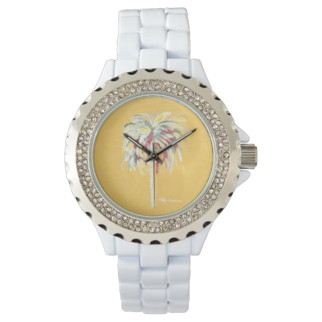 Reloj De Pulsera Palm Tree Watch - Amarillo (Anverso)