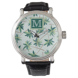 Reloj De Pulsera Palm Tropical Foxtail   Añadir su inicial