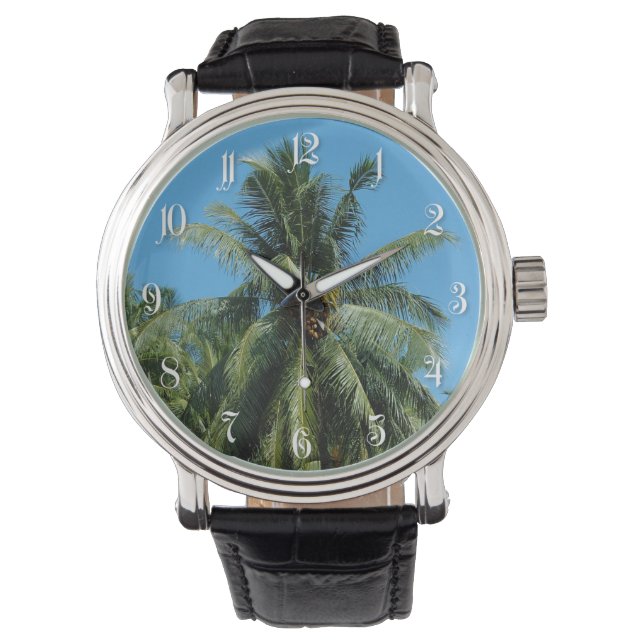 Reloj De Pulsera Palmera de coco (Anverso)