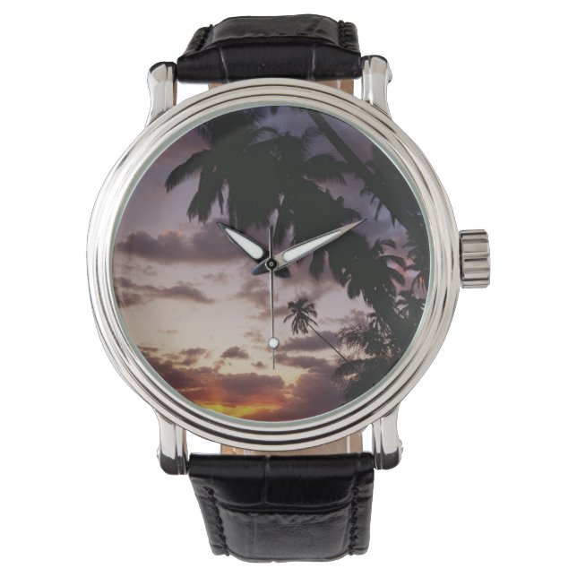 Reloj De Pulsera Palmeras en el mar (Anverso)