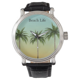 Reloj De Pulsera Palmeras en fila, vida en la playa