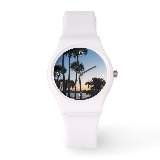 Reloj De Pulsera Palmeras Sunrise Destin Florida Sporty Watch (Anverso)
