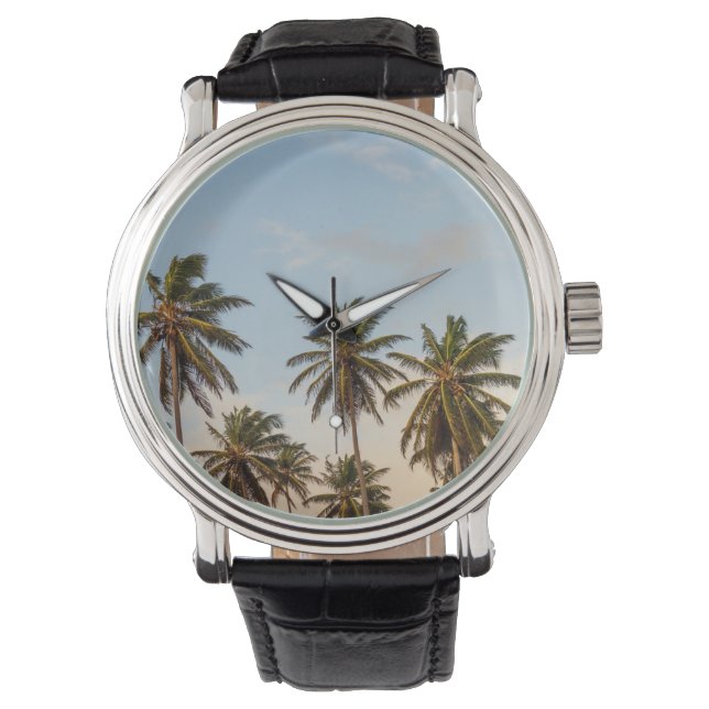 Reloj De Pulsera Palmeras Tropicales (Anverso)
