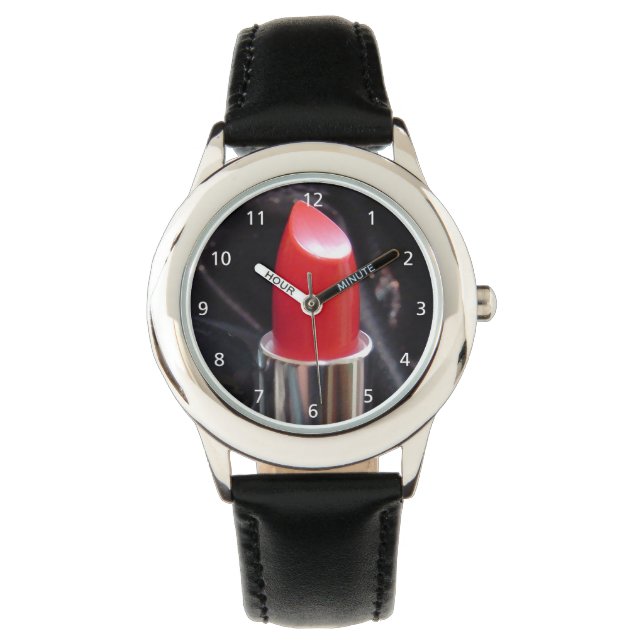 Reloj De Pulsera Palo de labios rojo (Anverso)