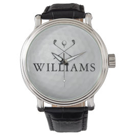 Reloj De Pulsera Palos de Golf y Pelota con Nombre Personalizado