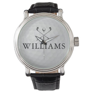 Reloj De Pulsera Palos de Golf y Pelota con Nombre Personalizado