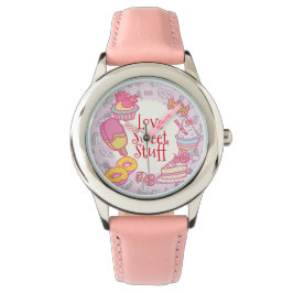 Reloj De Pulsera Panadería Dulce y Bebidas Rosa