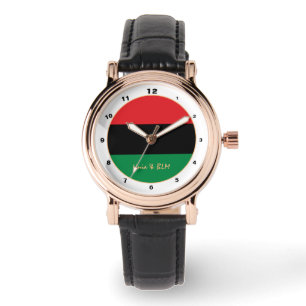 Reloj De Pulsera Panafricano, símbolo de la bandera de la Unión, 