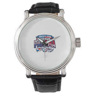 Reloj De Pulsera Panamá Fútbol 2026 Fútbol Negrita Tipografía País 