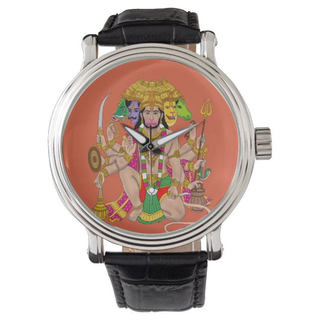Reloj De Pulsera Panchmukhi Hanuman Wall Clock  (Anverso)