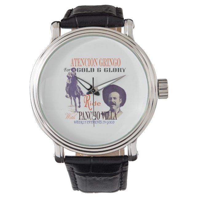 Reloj De Pulsera Pancho Villa 🔥 Héroe General Mexicano (Anverso)