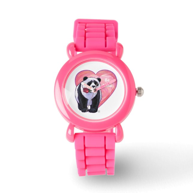 Reloj De Pulsera Panda Bear El día de San Valentín (Anverso)